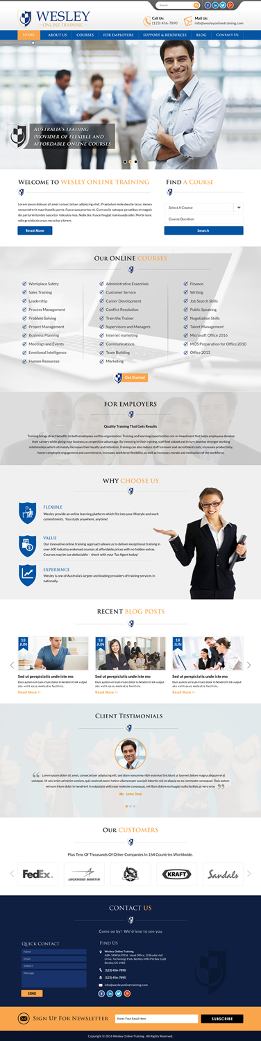 Web Design by Sbss for Wesley Health Management | Design #11287373