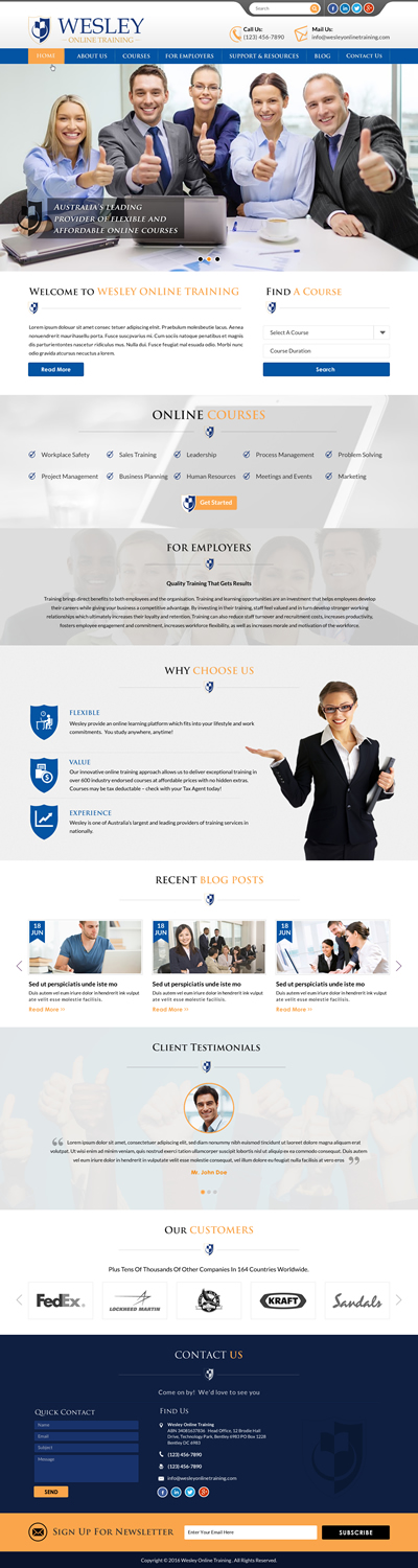 Web Design by Sbss for Wesley Health Management | Design #11287375