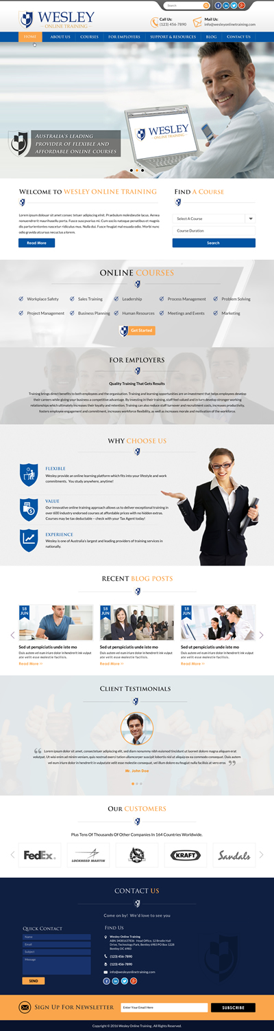 Web Design by Sbss for Wesley Health Management | Design #11287376