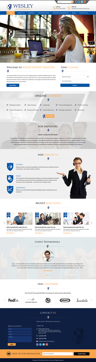 Web Design by Sbss for Wesley Health Management | Design #11287377