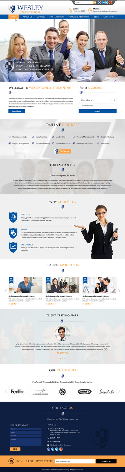 Web Design by Sbss for Wesley Health Management | Design #11287378
