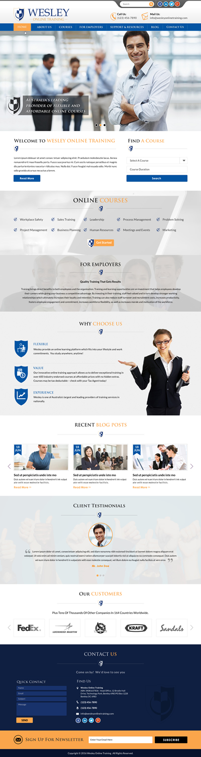 Web Design by Sbss for Wesley Health Management | Design #11287379