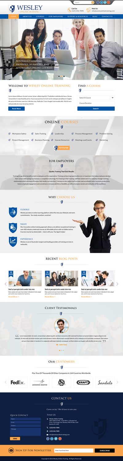 Web Design by Sbss for Wesley Health Management | Design #11287409