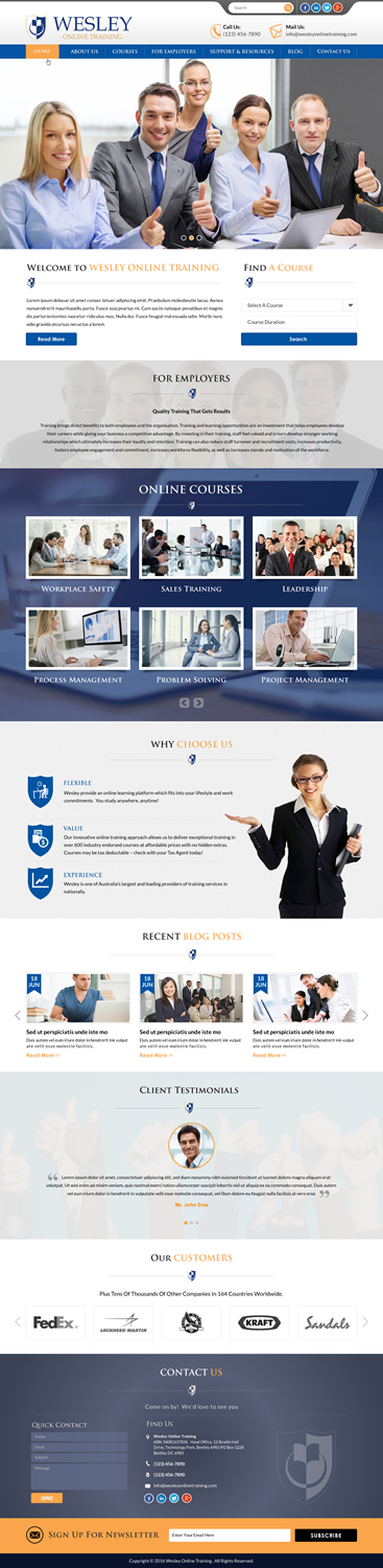 Web Design by Sbss for Wesley Health Management | Design #11318597