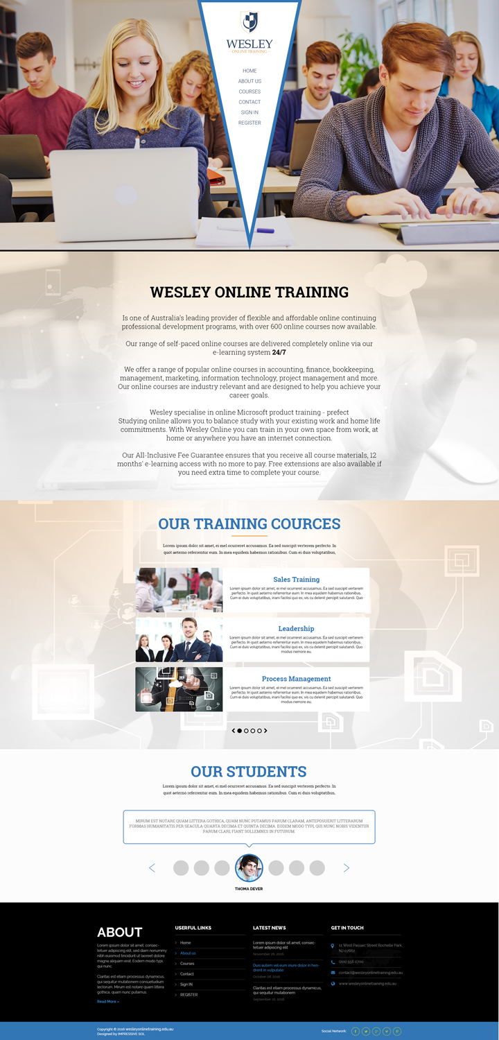 Web Design by Impressive Sol for Wesley Health Management | Design #11290276