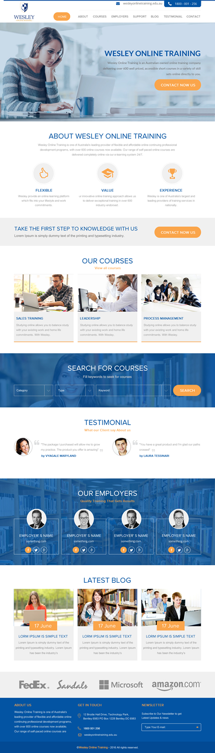 Web Design by rightway for Wesley Health Management | Design #11267564