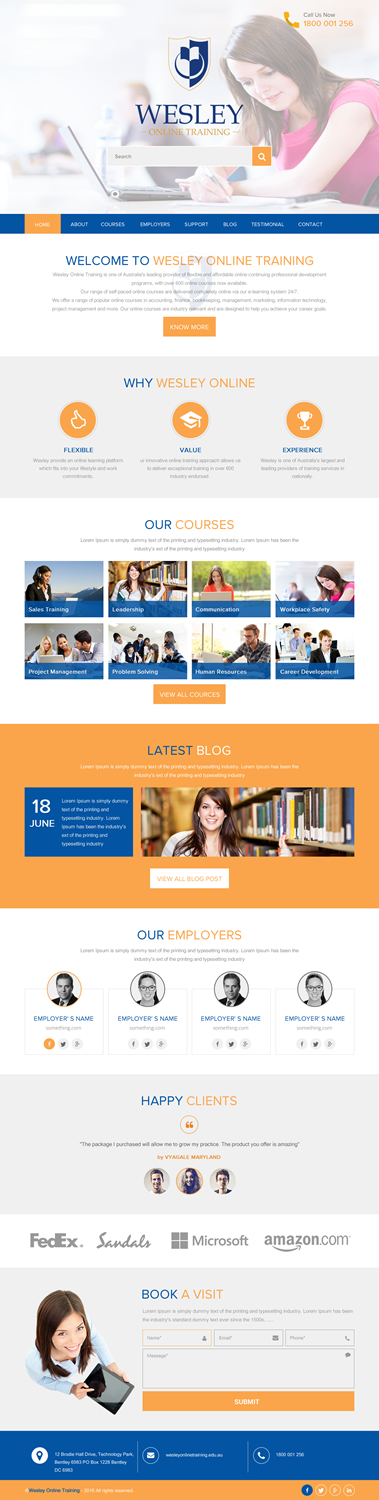 Web Design by rightway for Wesley Health Management | Design #11267567