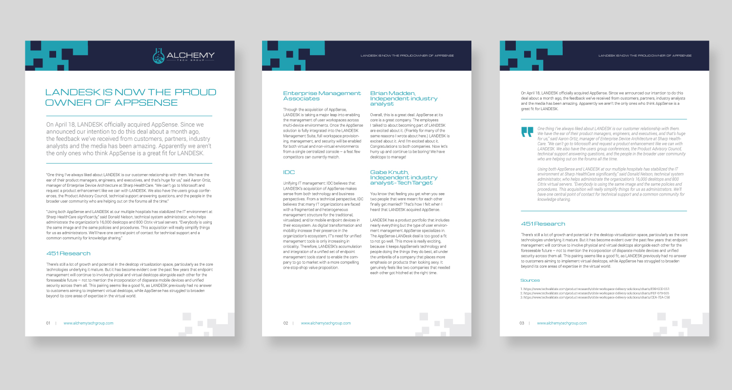 Brochure Design by  maria.design for Alchemy Technology Group | Design #11254269