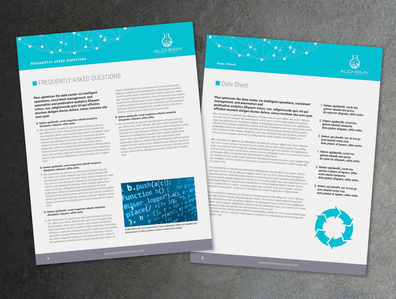 Brochure Design by andrew3344 for Alchemy Technology Group | Design #11261373