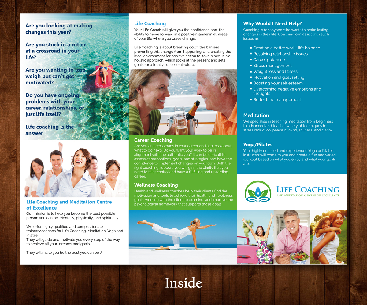 Flyer Design by Designers Hub for Life coaching and meditation centre of excellence | Design #11258574