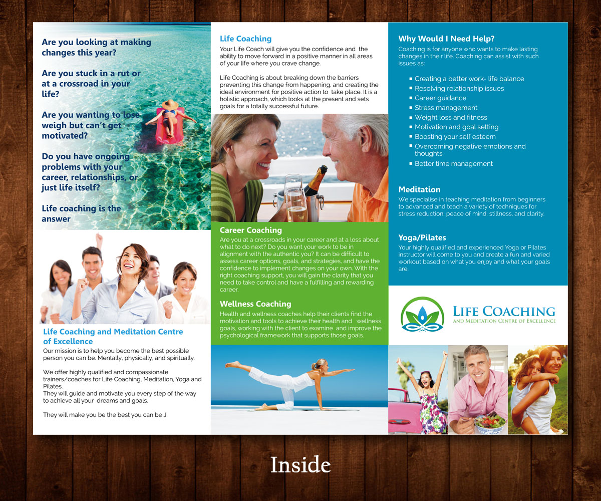 Diseño de Flyer por Designers Hub para Life coaching and meditation centre of excellence | Diseño #11270073