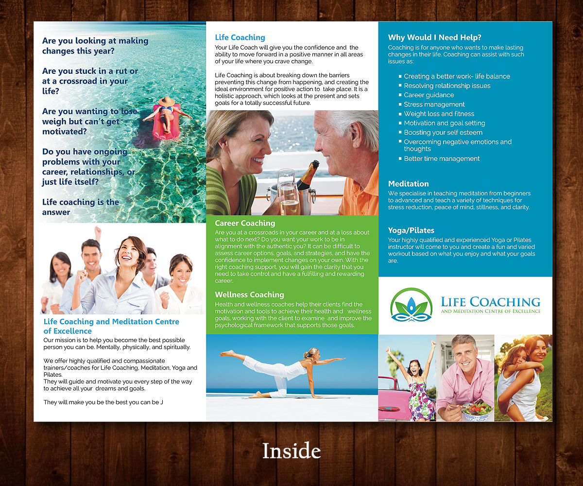 Flyer-Design von Designers Hub für Life coaching and meditation centre of excellence | Design #11323094