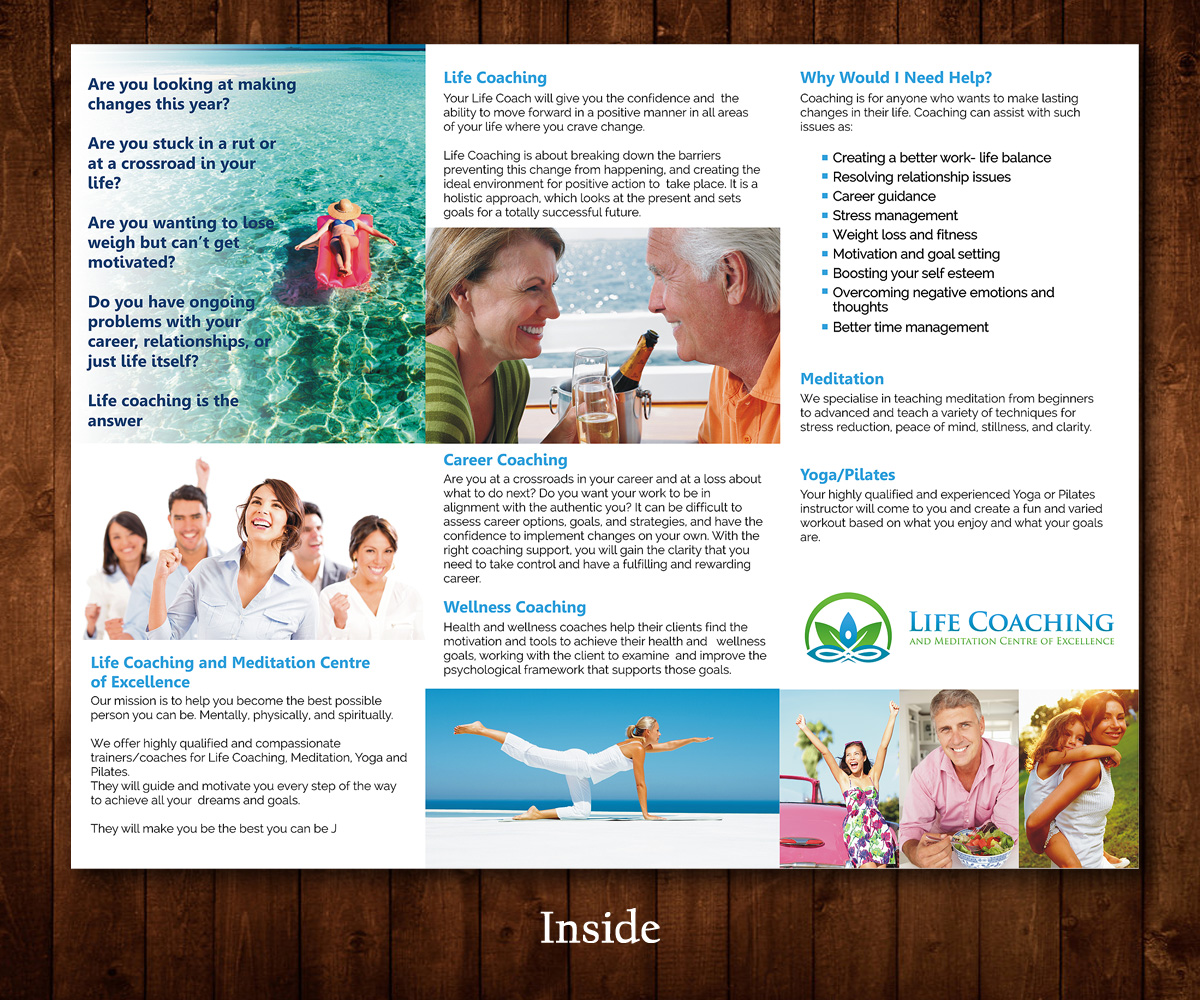 Flyer Design by Designers Hub for Life coaching and meditation centre of excellence | Design #11323305