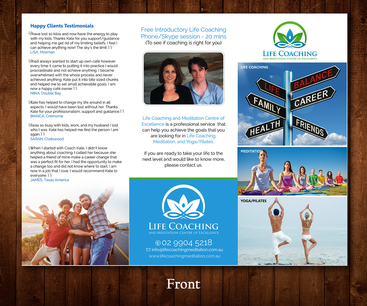 Flyer Design by Designers Hub for Life coaching and meditation centre of excellence | Design #11325679