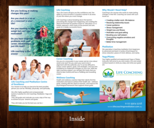 Diseño de Flyer por Designers Hub para Life coaching and meditation centre of excellence | Diseño: #11325690