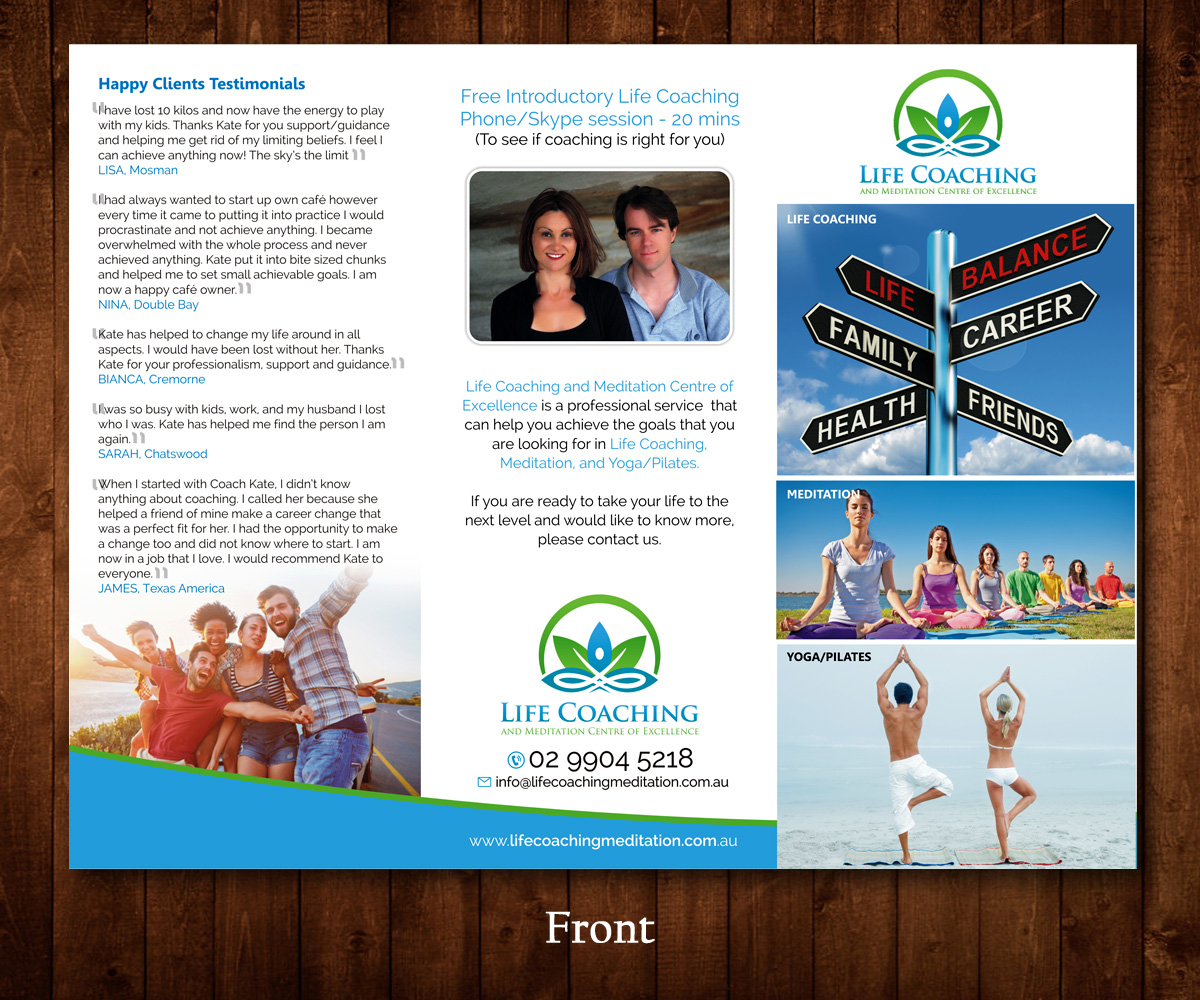 Design de Flyer par Designers Hub pour Life coaching and meditation centre of excellence | Design #11345904