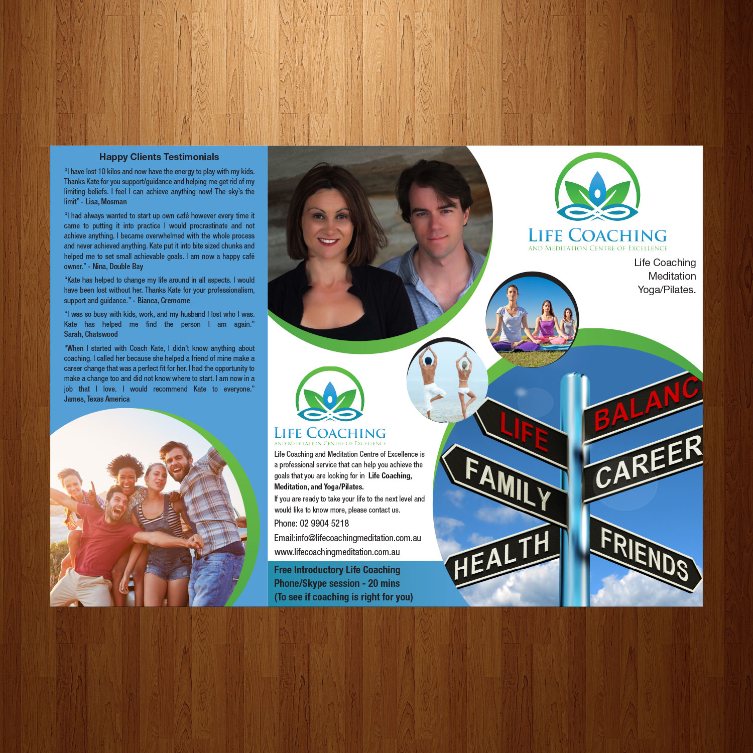 Design de Flyer par theblueart pour Life coaching and meditation centre of excellence | Design #11291581