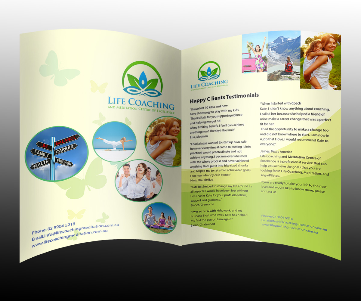 Design de Flyer par TGDesigns pour Life coaching and meditation centre of excellence | Design #11289584
