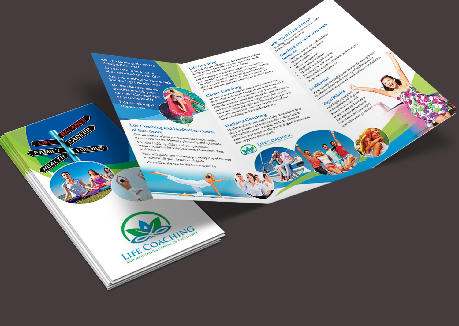 Diseño de Flyer por PixelDesign para Life coaching and meditation centre of excellence | Diseño #11347599