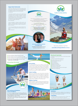 Diseño de Flyer por alex989 para Life coaching and meditation centre of excellence | Diseño: #11286613