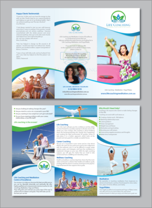 Diseño de Flyer por alex989 para Life coaching and meditation centre of excellence | Diseño: #11307467