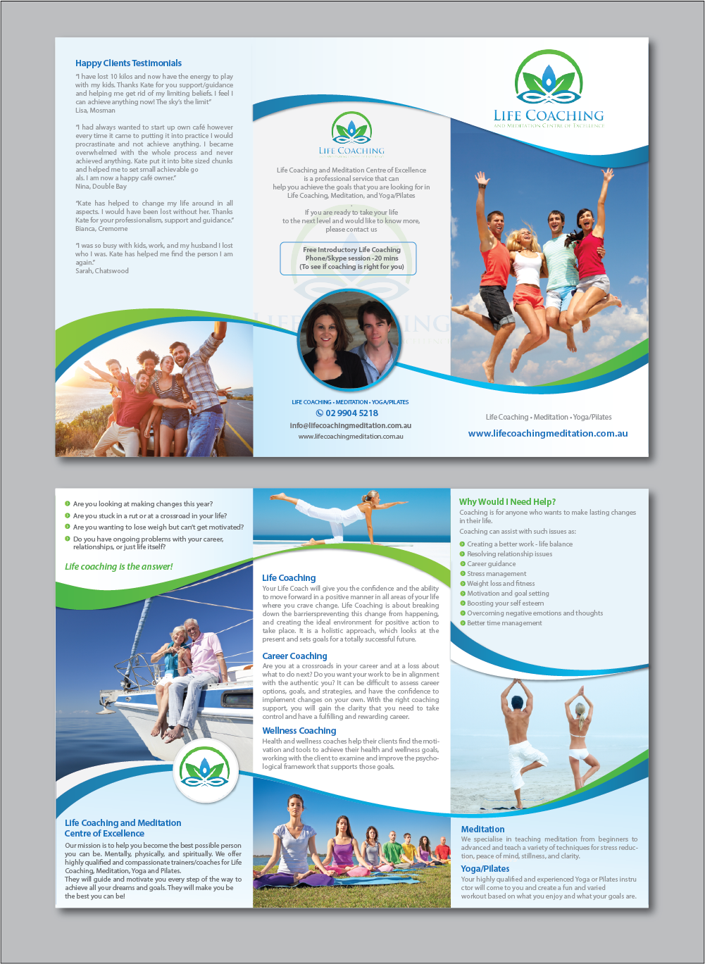 Design de Flyer par alex989 pour Life coaching and meditation centre of excellence | Design #11307468