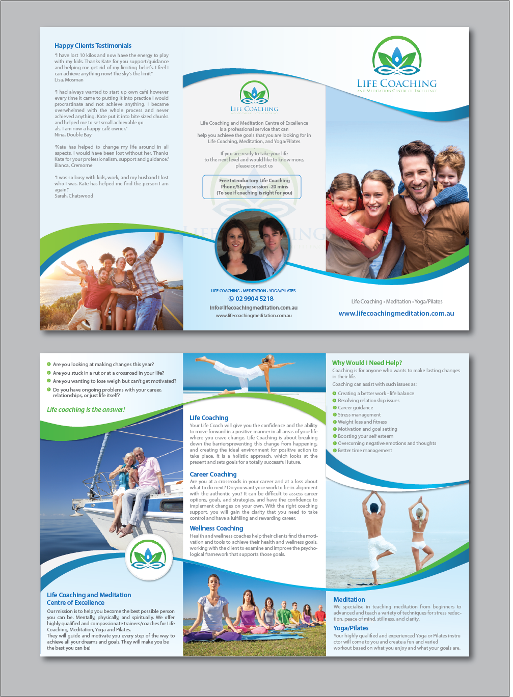 Design de Flyer par alex989 pour Life coaching and meditation centre of excellence | Design #11307503