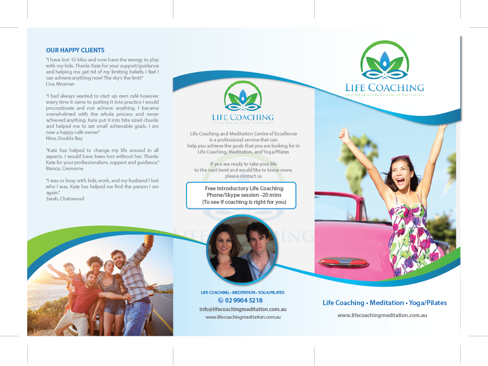 Flyer-Design von alex989 für Life coaching and meditation centre of excellence | Design #11350208