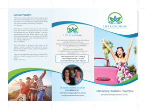 Diseño de Flyer por alex989 para Life coaching and meditation centre of excellence | Diseño: #11350208