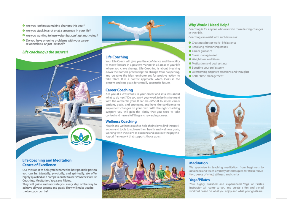 Flyer-Design von alex989 für Life coaching and meditation centre of excellence | Design #11350290