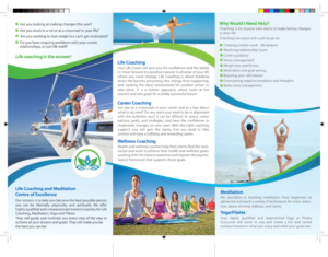 Flyer-Design von alex989 für Life coaching and meditation centre of excellence | Design: #11350990