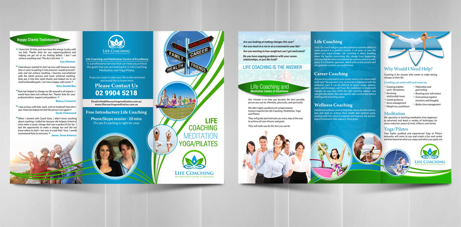 Flyer Design by debdesign for Life coaching and meditation centre of excellence | Design #11307446