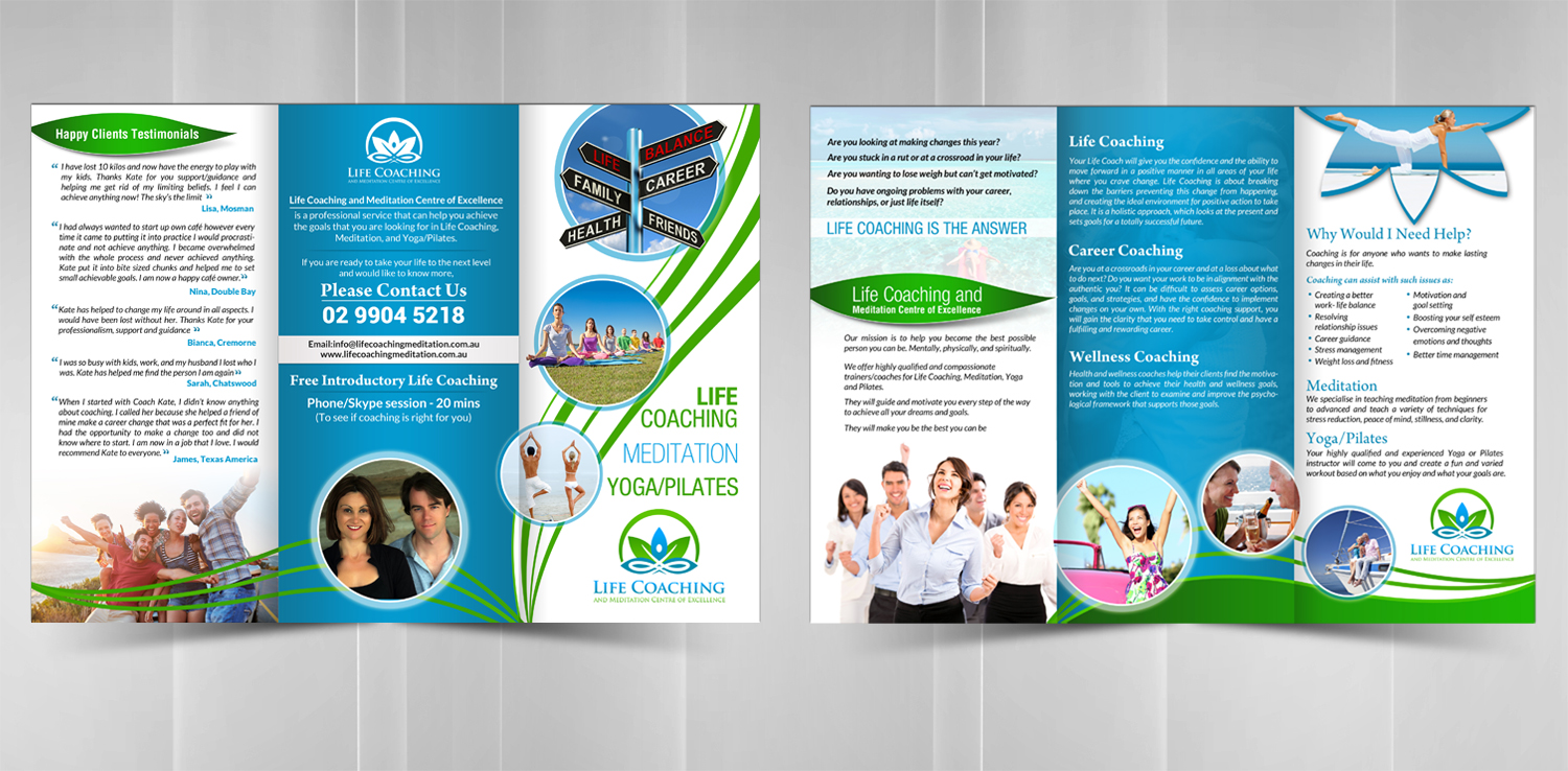 Flyer Design by debdesign for Life coaching and meditation centre of excellence | Design #11328626