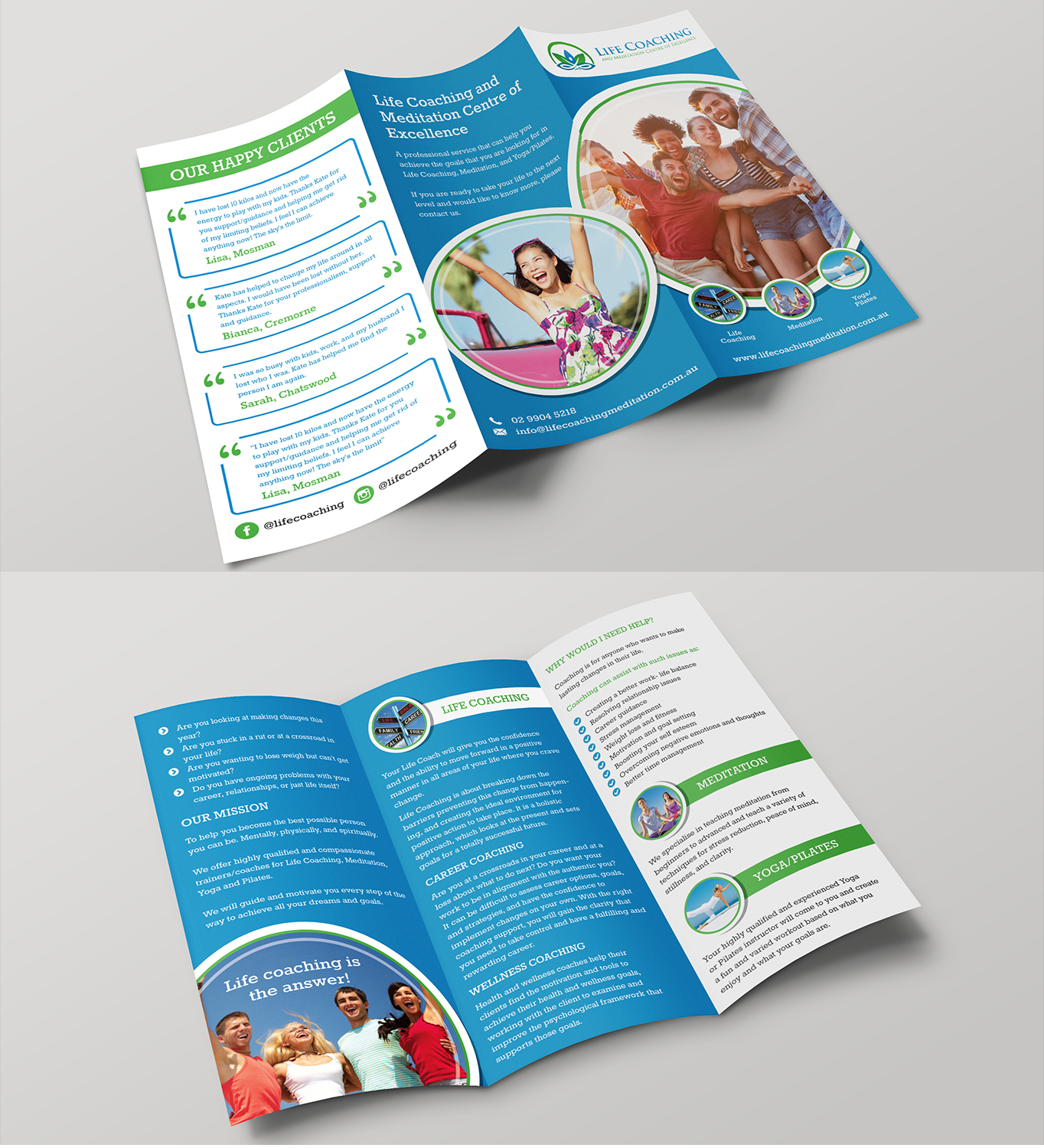 Diseño de Flyer por Claireative para Life coaching and meditation centre of excellence | Diseño #11257763