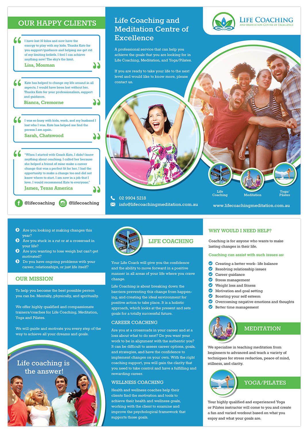 Flyer-Design von Claireative für Life coaching and meditation centre of excellence | Design #11271932