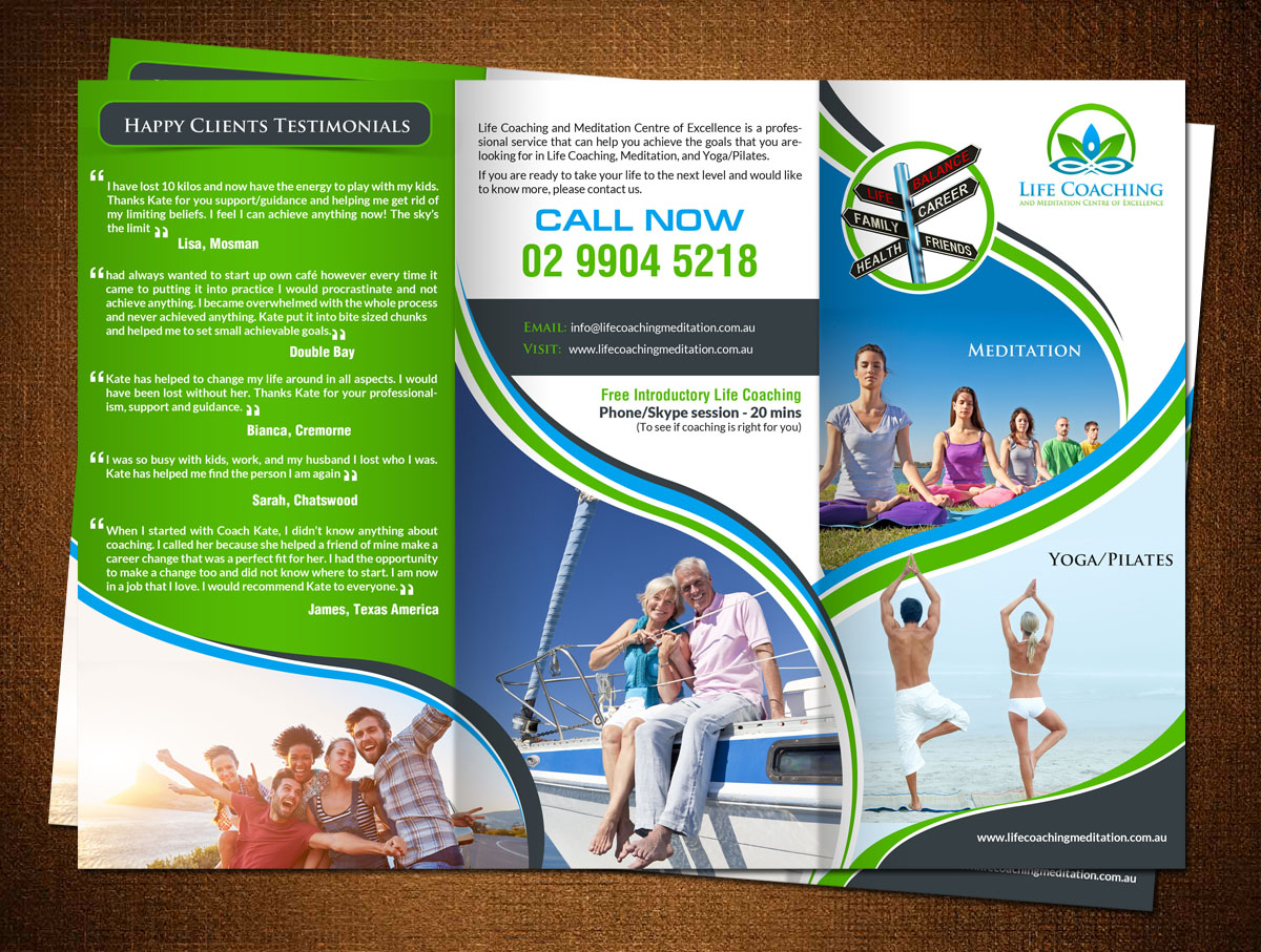 Flyer Design by creative.bugs for Life coaching and meditation centre of excellence | Design #11266148