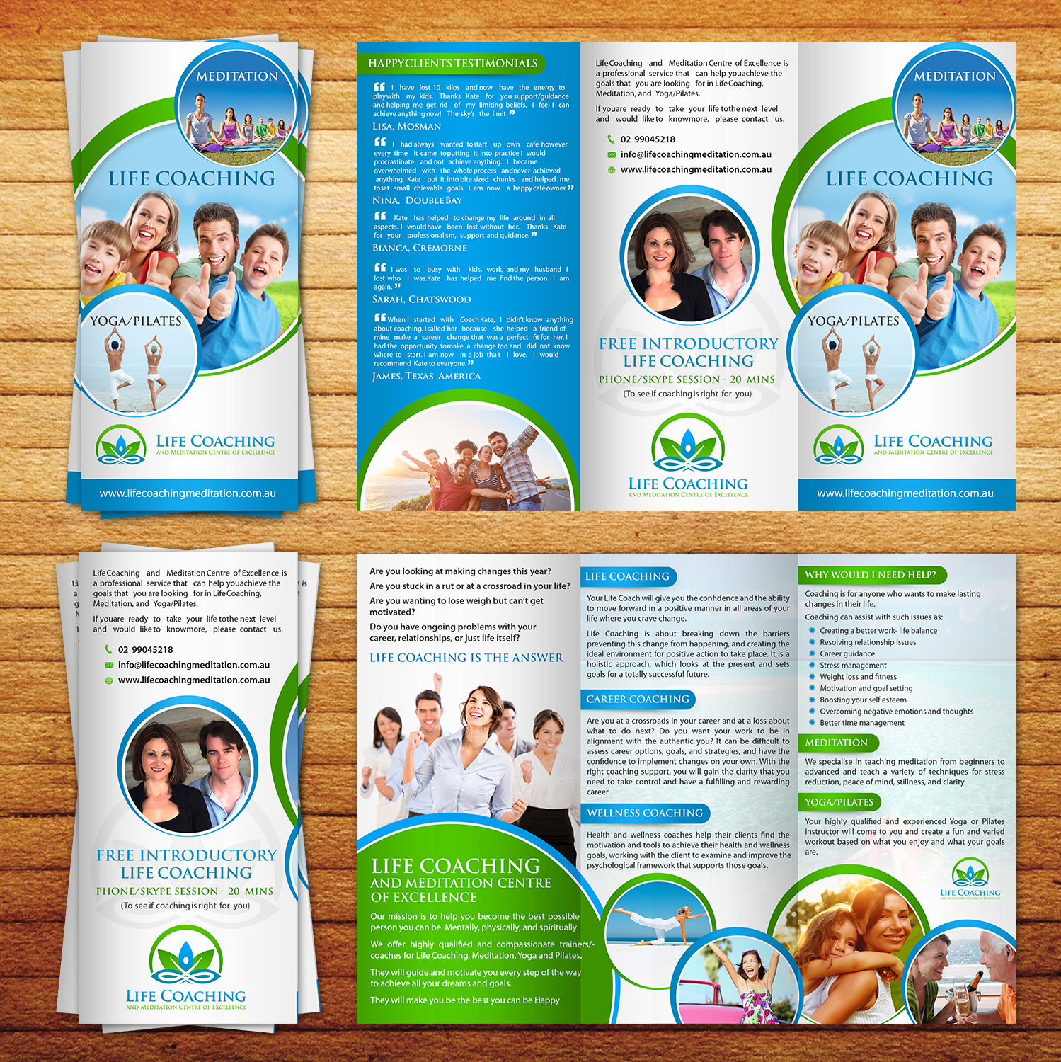Diseño de Flyer por aspiremedia para Life coaching and meditation centre of excellence | Diseño #11307319