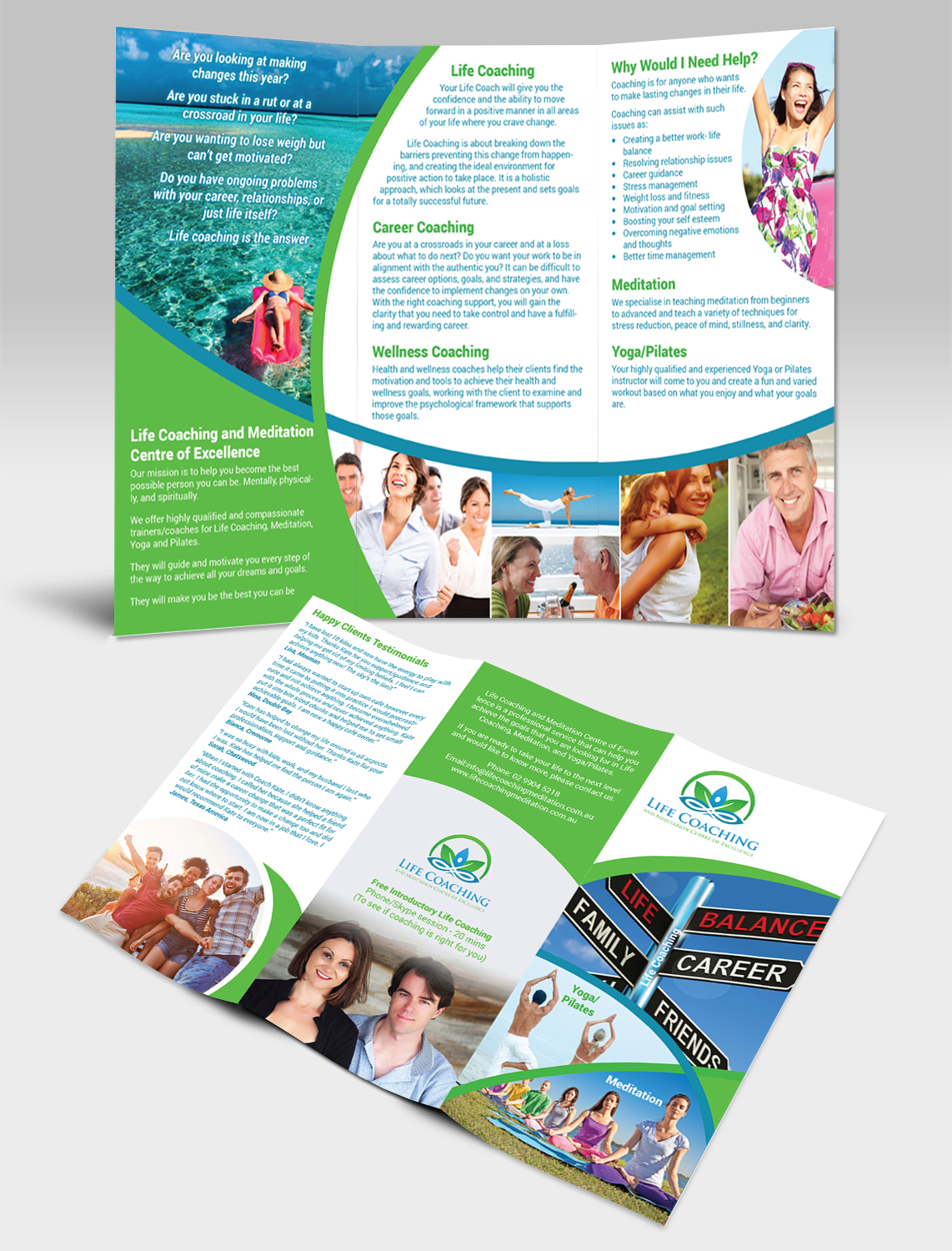 Diseño de Flyer por dindiagraphics para Life coaching and meditation centre of excellence | Diseño #11340163