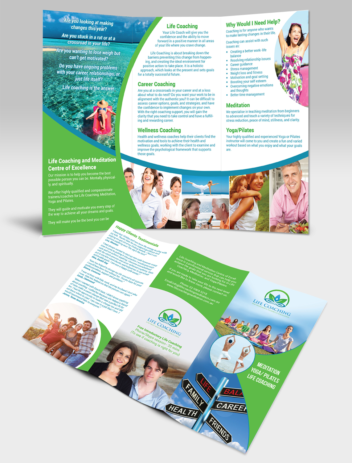 Flyer Design by dindiagraphics for Life coaching and meditation centre of excellence | Design #11340176