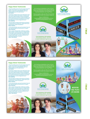 Diseño de Flyer por dindiagraphics para Life coaching and meditation centre of excellence | Diseño: #11340219