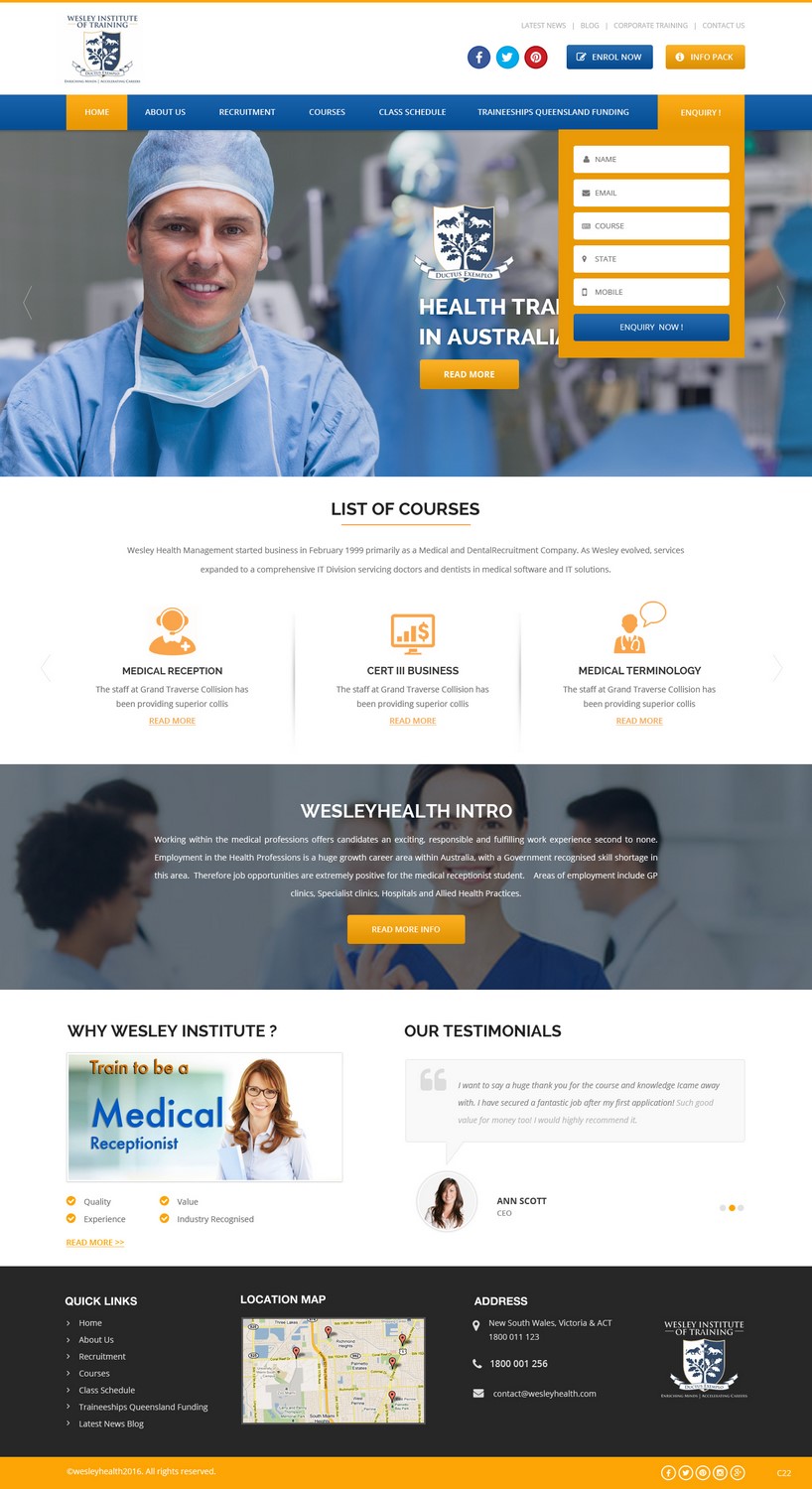Web Design by pb for Wesley Health Management | Design #11267925