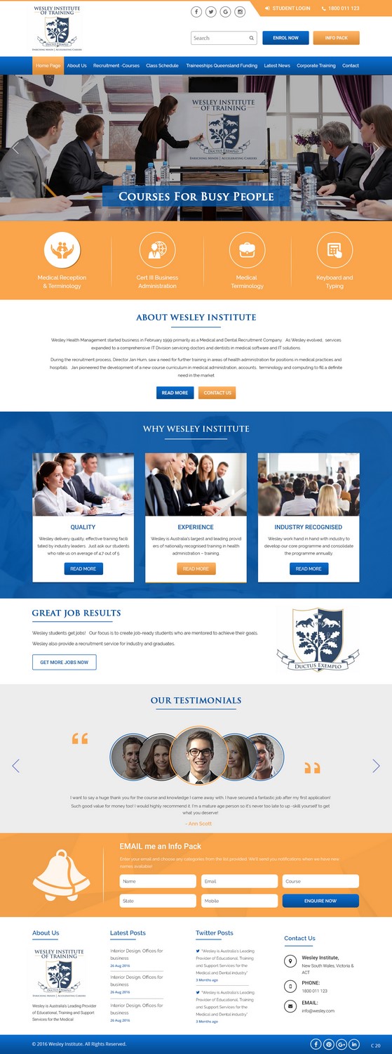 Web Design by pb for Wesley Health Management | Design #11269257