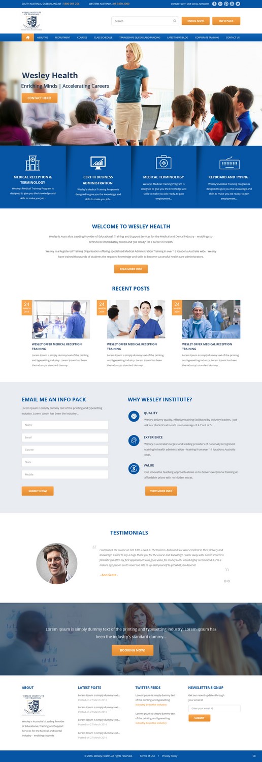 Web Design by pb for Wesley Health Management | Design #11269261