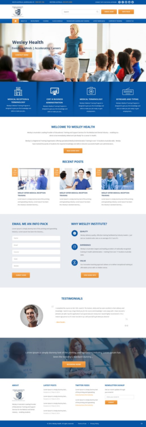 Web Design by pb for Wesley Health Management | Design: #11269261