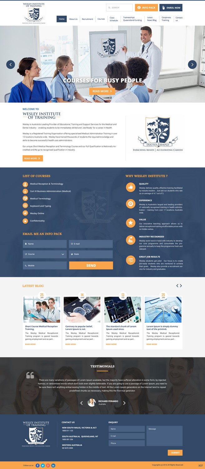 Web Design by pb for Wesley Health Management | Design #11279531