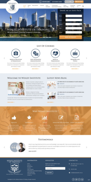 Web Design by pb for Wesley Health Management | Design: #11279533