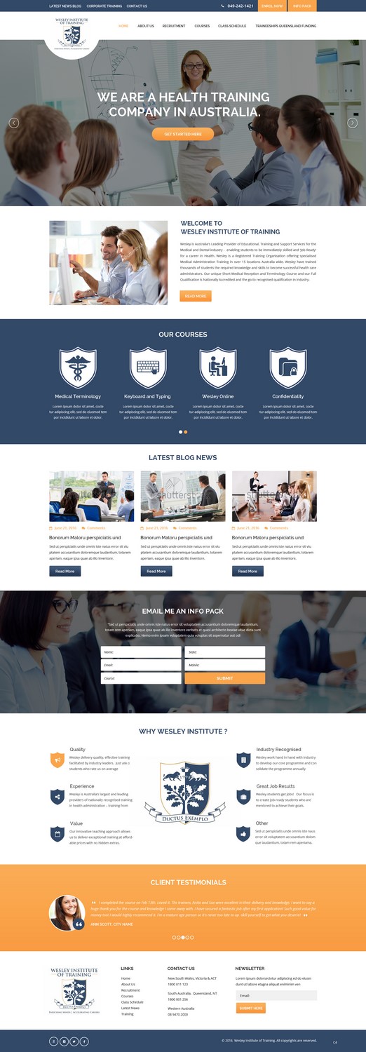 Web Design by pb for Wesley Health Management | Design #11279537