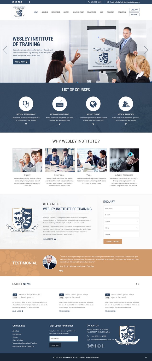 Web Design by pb for Wesley Health Management | Design #11279542