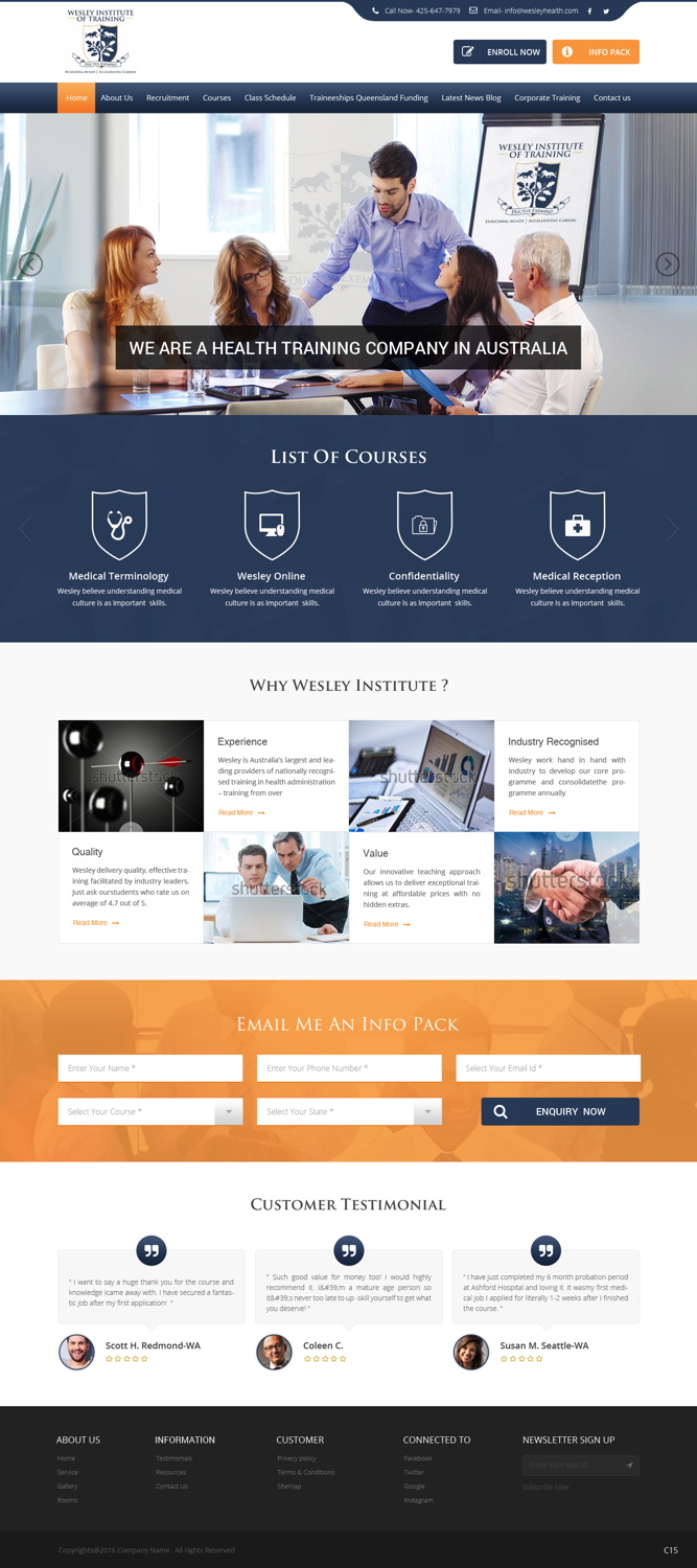 Web Design by pb for Wesley Health Management | Design #11288582
