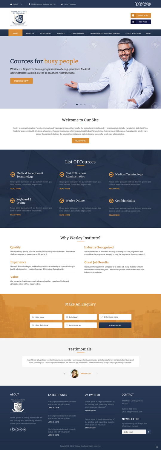 Web Design by pb for Wesley Health Management | Design #11288584